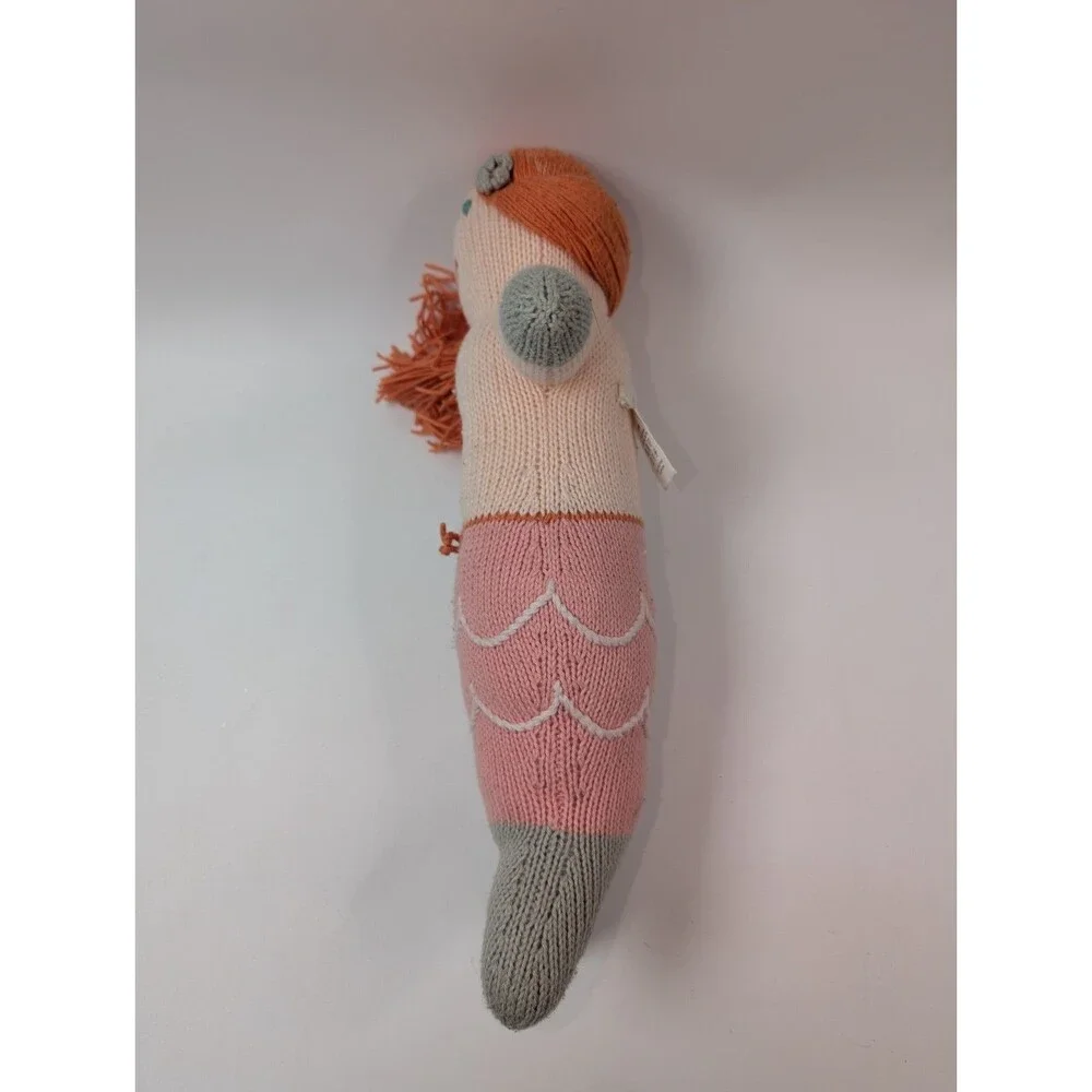 BLABLA Melody the Mermaid Knit Plush Doll Orange Hair 18” Soft Toy Pink Peru
